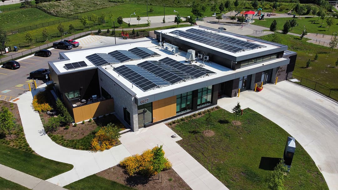 Fire hall solar installation