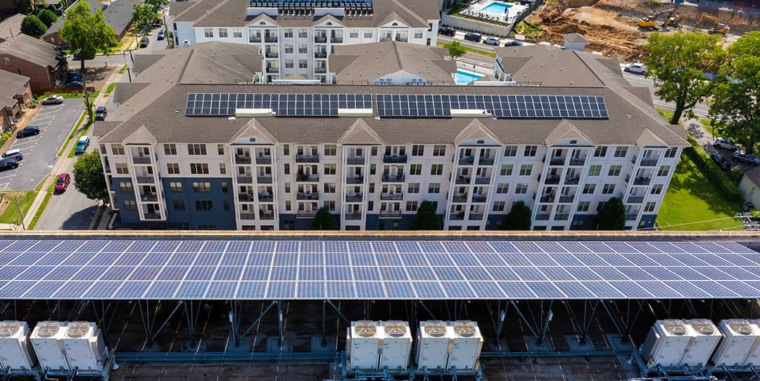 Multi-family solar installation