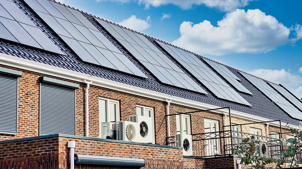 Solar panels installed on multi-family property