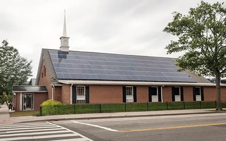 Church solar installation