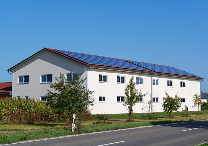 Commercial solar installation