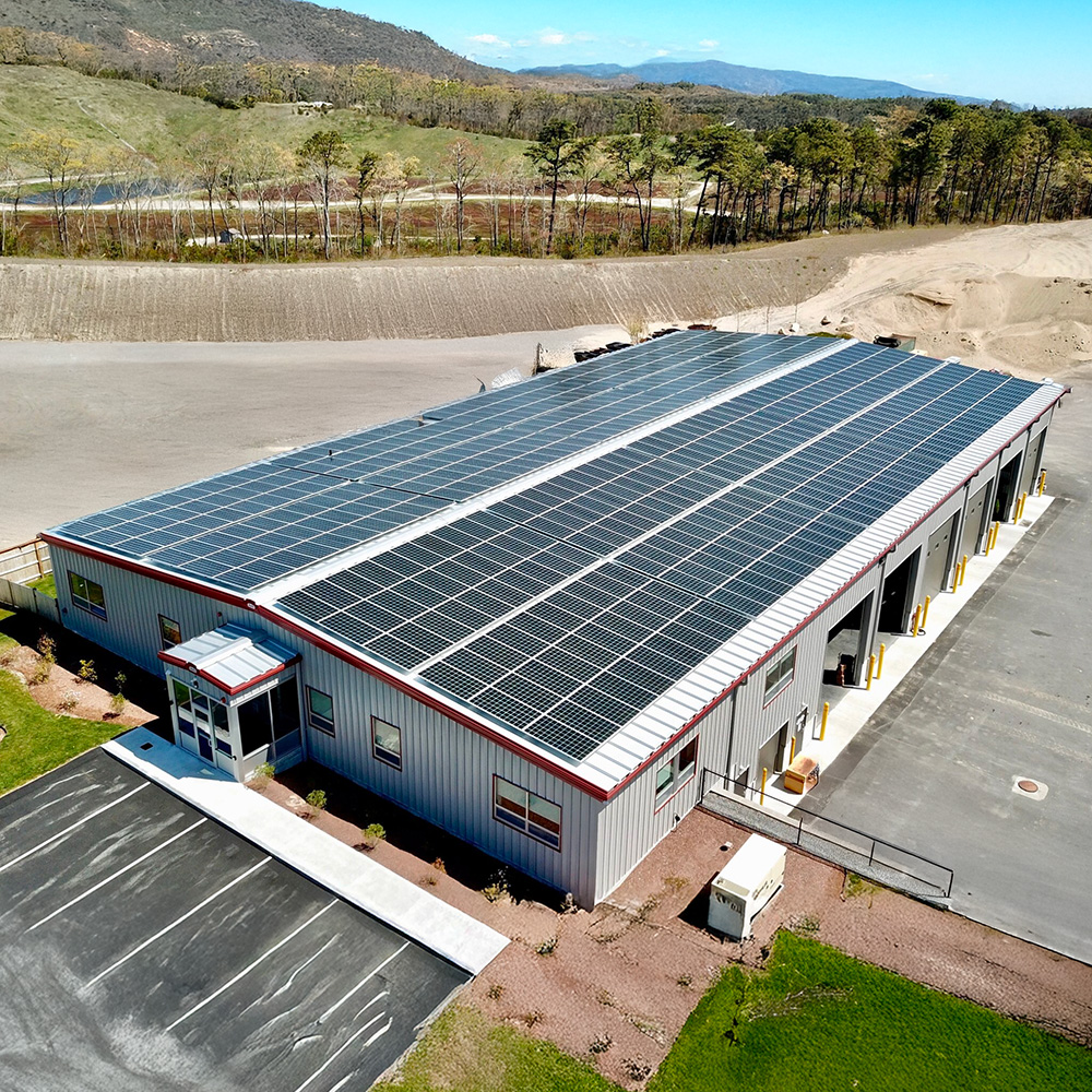 Commercial solar installation